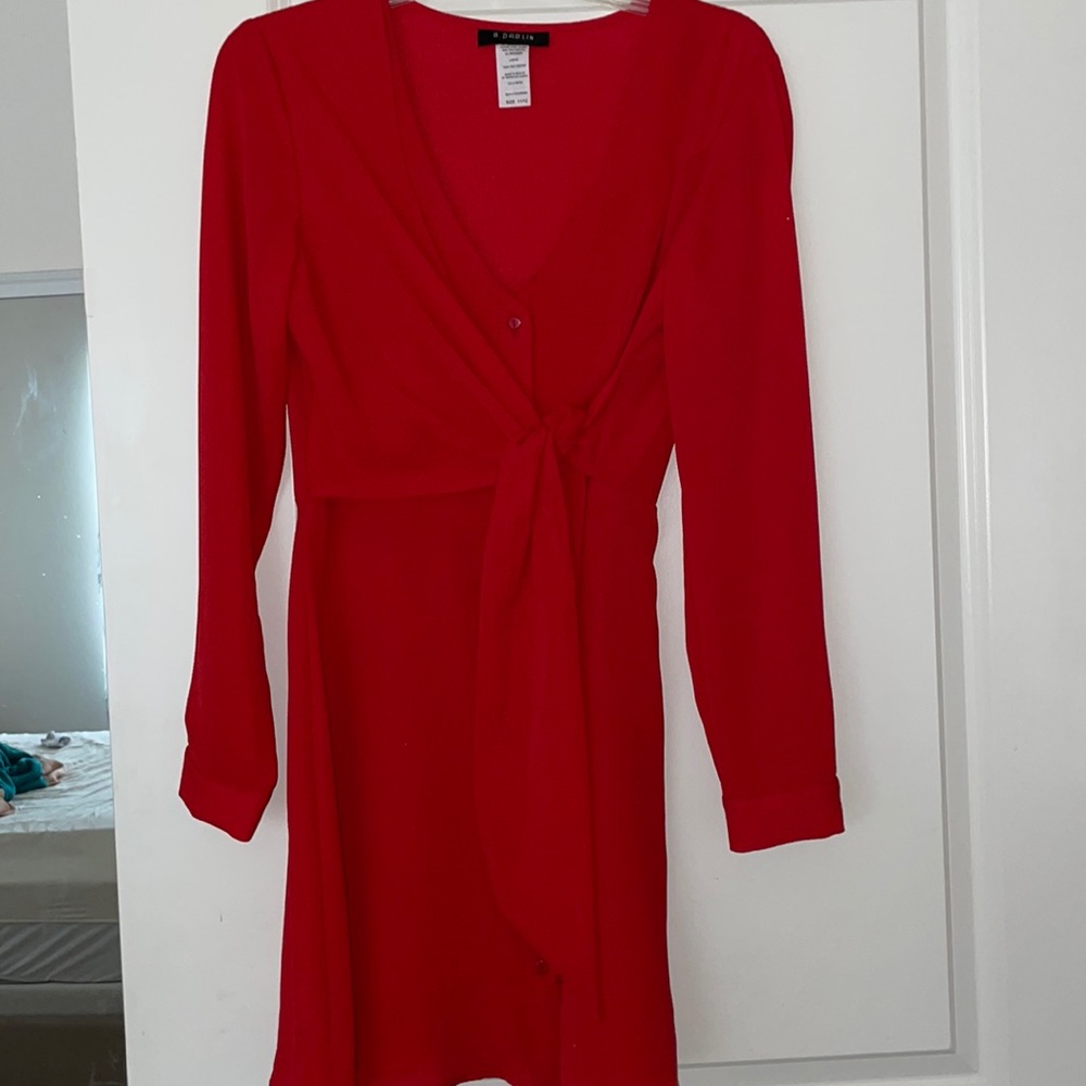 Red Long Sleeved B. Darlin Dress NWT